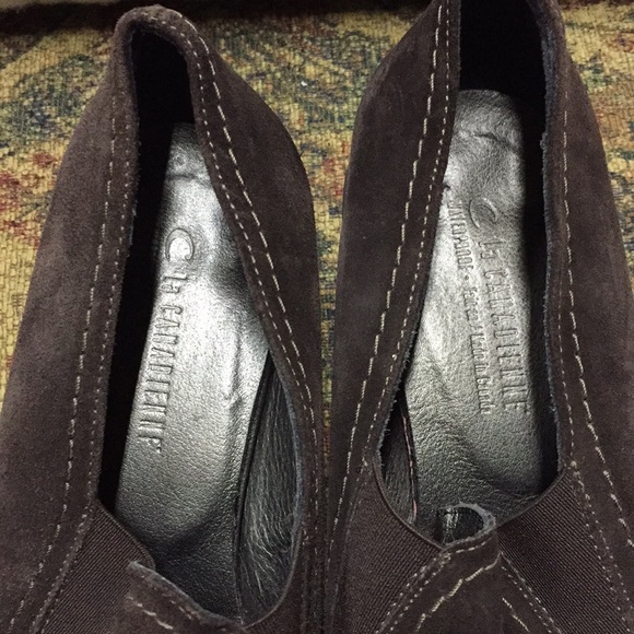La Canadienne Waterproof Brown Suede Pumps 9M - Picture 4 of 8